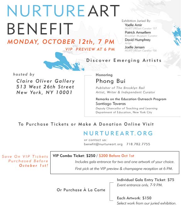Nurture Art Benefit October 12, 2009