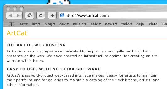artcat web hosting